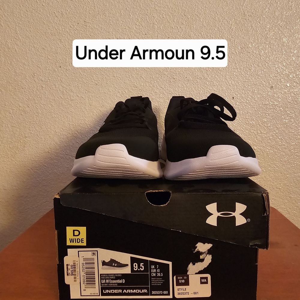 Under Armour Black and White Sneakers